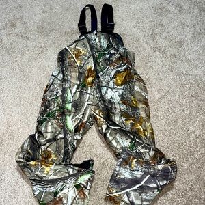 boys insulated camo bibs